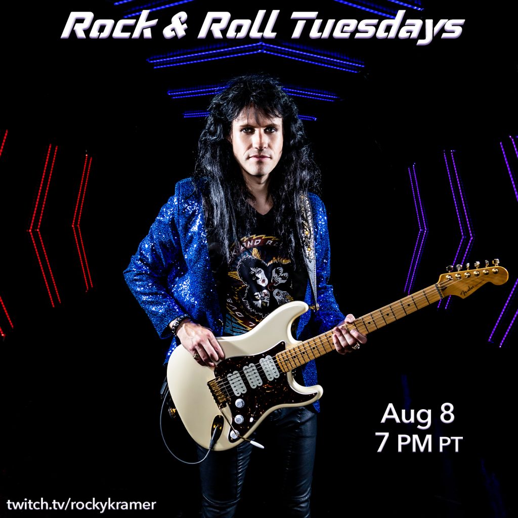 Rocky Kramerâ€™s Rock & Roll Tuesdays Presents â€œBorn To Runâ€ Tuesday August 8th, 2023, 7 PM PT on Twitch